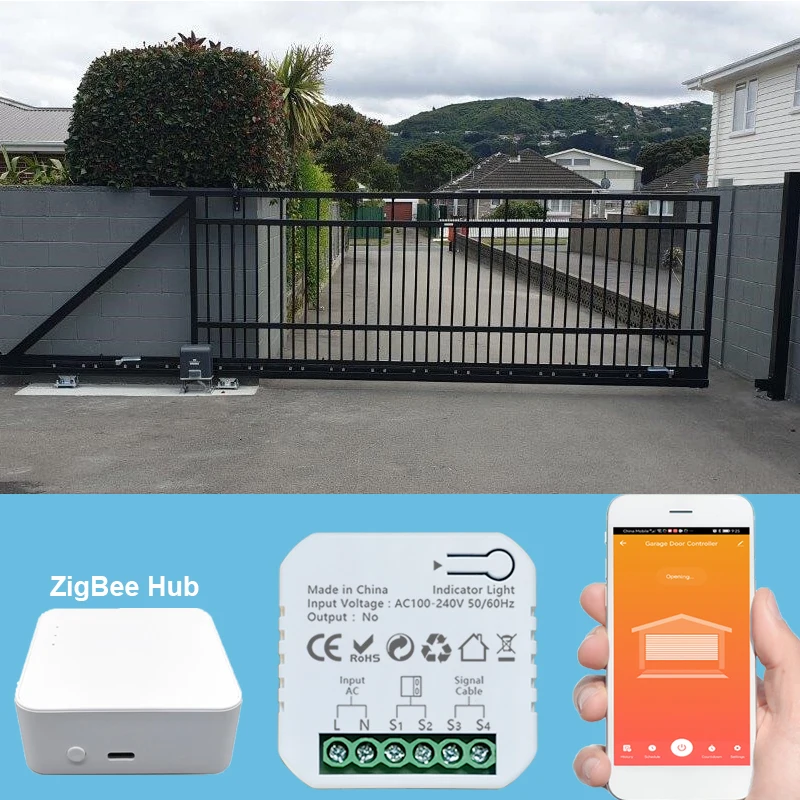ZigBee Motorized Swing Gate Sliding Gate Controller Dry Contact App Remote Control 110V 240V Work with Alexa Google Home - Image 4