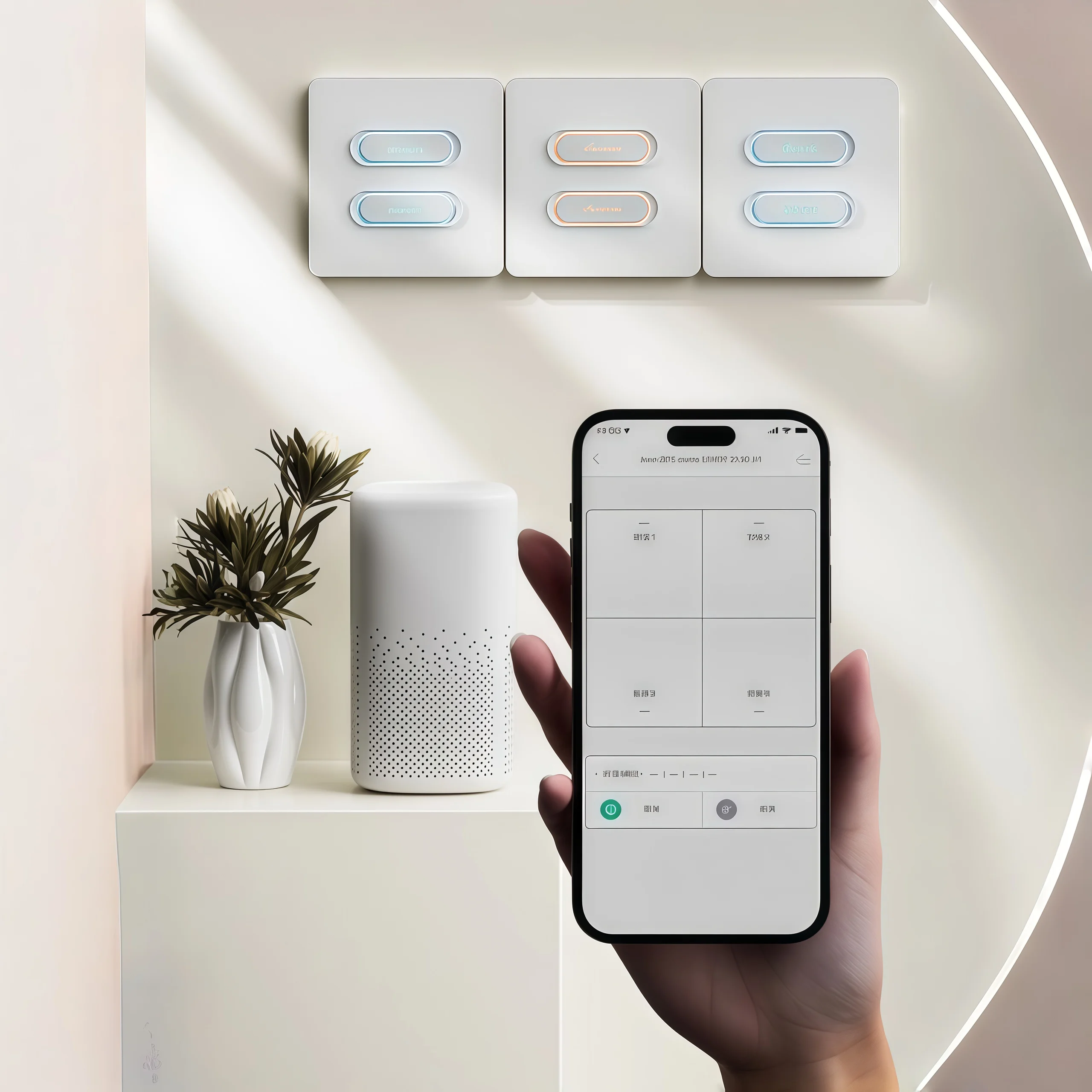 Ultra-Thin Zigbee Smart Switch Night Light Tuya App Voice Control Timed Start Button Text Customizable for Home Automation - Image 4