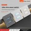 Ultra-Thin Zigbee Smart Switch Night Light Tuya App Voice Control Timed Start Button Text Customizable for Home Automation