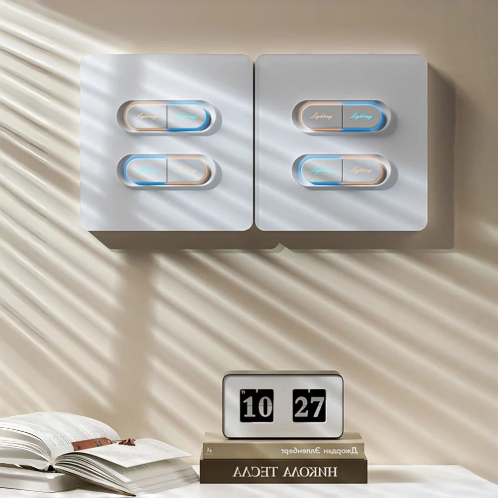 Ultra-Thin Zigbee Smart Switch Night Light Tuya App Voice Control Timed Start Button Text Customizable for Home Automation - Image 3